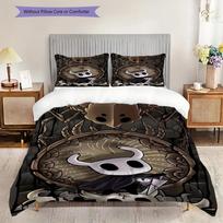 Whispers Hollow Knight Bedding (1 * duvet cover + 2 * pillowcase, without core) 2D Flat Christmas birthday gift Bedding set Soft and comfortable 135x200cm