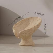 Hotel Travertine Lotus Soap Holder Drainable Bathroom Storage Box Portable Non Metal