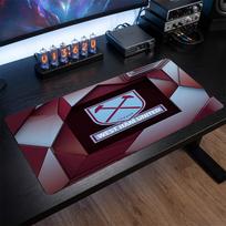 West Ham United Football Print Large Mouse Pad, Anti-Slip Extended Gaming Desk Mat for Office Home 30cmx60cm（11.8x23.6inch）