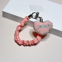 Plaid Fabric Phone Wrist Strap & Keychain with Elastic Hair Tie
