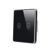 2-gang Zigbee Single Pole Without Neutral Tuya Smart Home Modern Design Smart Wall Switch Work with Alexa and Google Assistant 86mm*86 mm&Eu Standard juoda