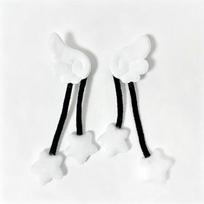 Angel Wing Star Hair Clip Soft Fluffy Tassel Barrettes Non-Slip Sweet Hair Accessory for Kids Girls Birthday Party Wear juoda
