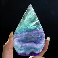 Crystal Craft Natural High Quality Crystal Ornament rainbow Fluorite Ornament for Decoration&gift (as the picture,free)