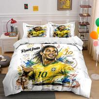 Brazilijos Futbolo Legenda Patalynė Patalynės Antklodės Užvalkalų Rinkinys Antklodės Užvalkalas Pagalvių Užvalkalai (1 * Antklodės užvalkalas, 2 * Pagalvių užvalkalai, be antklodės įdaro) 155x200cm