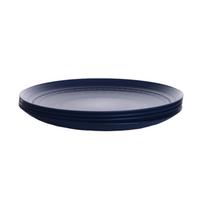 4PCS Round Dinner Plate Reusable Salad Dish Household Plastic Dessert Plate  Fruit 19.5 cm/7.68 in
