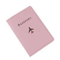 Passport Cover Case Ticket Storage Pocket Credit Card Holder Passport Holder for Women Men Travel Document Organizer rožinė