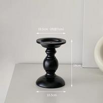 Amerikietiško retro stiliaus juodo geležies žvakidė Stalo dekoracijos Ornamentai Aromaterapijos žvakidė Romėniško stulpo žvakidė 16cm juoda