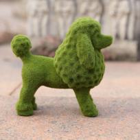 Flocked Animal Statue European Style Handcrafted Resin Simulation Moss Flocked Figurine for Garden Type C