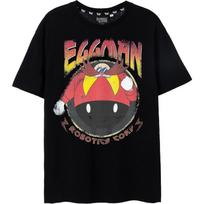 Sonic The Hedgehog Black Men's Short-Sleeved T-Shirt _ Eggman Robotics Corp Design _ Authentic Sonic Gift Merchandise XL juoda