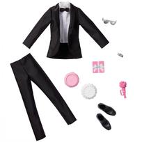 Mattel Barbie Ken Fashion Groom Outfit for Ken Doll with Wedding Cake with Tray Bouquet - 2-Pack, Tuxedo, Shoes, Watch, Gift, &