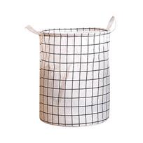 Cartoon Foldable Dirty Clothes Cloth Cotton Linen Storage Bucket Animal Toys Household Basket Clothes Dirty Clothes Basket One Size balta
