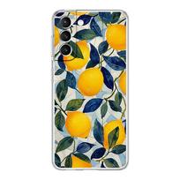 Retro vaisinis citrinos telefono dėklas Samsung Galaxy S25 S24 Plus S23 FE S22 S21 S20 Ultra 5G S10 S10E minkštas skaidrus dangtelis Samsung S24 yellow
