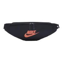 Nike Heritage Polyester Sling Bag, Crossbody Bag, Fanny Pack Regular Unisex Black Orange BA5750-050