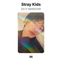 Stray Kids DO IT MAKESTAR Oficiali nuotraukų kortelė BANG CHAN beige