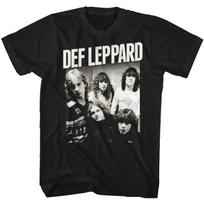 Def Leppard Logo Photo Black Adult T-Shirt L