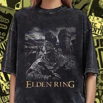 Vintage Washed Elden Ring T-Shirt: FromSoftware Gaming Tee ER001 4XL
