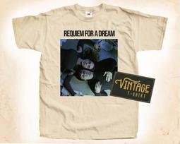Requiem For A Dream V5 T-Shirt Tee Natural Vintage Cotton Movie Poster Beige All Sizes S M L XL 2X 3X 4X 5X S