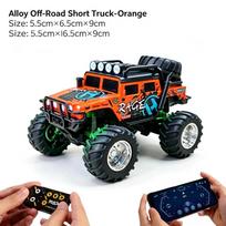 1:64 Rc Car Mini Hummer Off-road Alloy Remote Control Cars Rc Truck with APP Control High Speed Adult Birthday Gift oranžinė