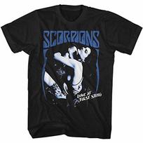 Scorpions Mens T shirt- Officially Licensed Scorpions Band Merch - Boyfriend Tee M blue