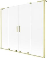 Mexen Velar L Duo vonios užuolaida, 2-dalių stumdomas 170 x 150 cm, matinė, auksinė šlifuota - 896-170-003-32-55
