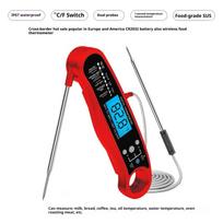 Kitchen Digital Food Thermometer 2 Probes with Bright Backlight for BBQ Grilling Oven Accurate Cooking raudona