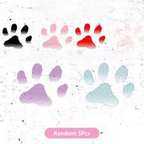 Cute Animal Footprints Tattoos 5Pcs Waterproof Cat Paw for Fun Outdoor Activities or Beach A6