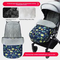 4-in-1 Stroller Footmuff Baby Sleeping Bag, Detachable Foot Opening, Ultra-fine Fleece, Undersea Print