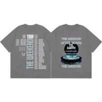 The Weeknd After Hours Til Dawn Tour 2026 Marškinėliai Mada Hip Hop trumpomis rankovėmis Unisex Unisex Laisvalaikio medvilniniai marškinėliai S gray