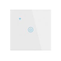 UK Tuya Zigbee Wifi Smart Switch With 1/2/3/4 Gang Glass Panel for Home Wall Light Touch Switch Black White Grey Gold (White,86mm*86 mm&Uk Standard) balta