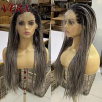 Baseball Cap Wig Long Dirty Braid Handmade Braided Wig With Curly Ends Natural Black Multi Color Custom Logo (Gray,26 Inches) pilka spalva