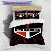 Paulo Fc Emblem Printed Pattern Duvet Cover Set – includes 1 duvet cover and 2 matching pillowcases Bedroom decor Christmas gifts 135cm*200cm