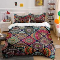 Mandala Pattern Bedding Set Bedding Duvet Cover Set Duvet Cover Pillowcases (1 * Duvet Cover 2 * Pillowcases, without duvet insert) 135x200cm