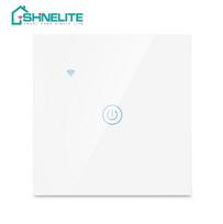 WIFI 8 Gang Smart Home Switch Wall Light Switches Work with Google Home, Alexa and Tuya App  smart Life 86mm*146mm&WIFI SWITCH 1 GANG balta