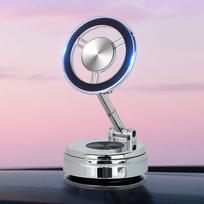 360° Rotating Magnetic Car Phone Holder with Suction Cup and Folding Bracket
