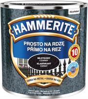 Hammerite Prosto Na Rdzę Dažai Metalui Plaktukiniai Juodi 0,25L