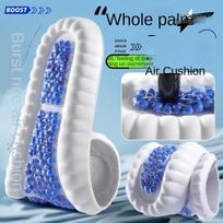 Sports Insoles, Popcorn Air Cushions, Breathable, Comfortable, Shock-absorbing, Thick and Soft Elastic Running Insoles for Men and Women 45-46 mėlyna