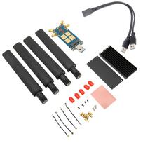 5G MODEMO Plėtimo plokštė 4 Antenos Aliuminio lydinys ABS USB3.1 į M.2 Key B kortelę 5G moduliui
