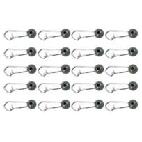 20Pcs Fishing Line Sinker Lock Snaps Fishing Clips Small Mini Design