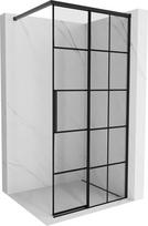 Mexen Rox dušo sienelė Walk-in dešinė 75 x 200 cm, juoda tinklelis 8 mm, juoda - 8C2-075-003-70-77-P