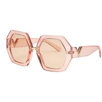 Fashion Big Frame Hexagon Sunglasses Women  Designer Oversized Eyewear Men Square Sun Glasses Sunnies Female