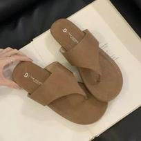 Fashion Flats Women Slippers Designer Clip Toe Flip Flops Casual Shoes Woman 2025 Summer New Trend Home Slides Walking Femme 35 ruda
