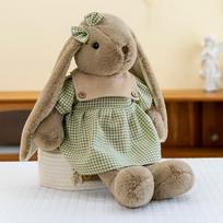Super miela languota suknelė, lelija triušio pliušinis žaislas merginai Valentino dienos dovana miegamojo puošmena ilgaausis triušis 30cm【0.17kg】 ruda