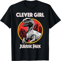 Jurassic Park Retro Raptor Clever Girl T-Shirt S juoda