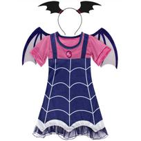 Vampyrės Vampirinos Kostiumas Vaikams Mergaitėms Princesės Vampirinos Suknelė Su Vabalo Sparnais ir Kaspinėliu Mažoms Mergaitėms Helovino Cosplay EMA 100