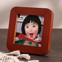 High-End 3-Inch Square Mini Photo Frame for Desktop Photos Fashion Brown: Inner frame 9x9cm brown