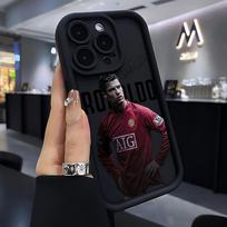 Garsus futbolininkas C-CR7 telefono dėklas, skirtas iPhone 17 16e 16 15 14 13 12 11 Air Pro Max Mini XR XS X Plus, minkštas TPU galinis dangtelis iPhone 13