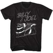 Billy Joel Sea Piano Black Adult T-Shirt S