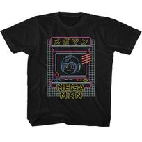 Mega Man Neon Arcade Black Youth T-Shirt XL