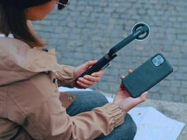 Telefono laikiklis Selfie lazda - 3MK - Hardy - Juoda - Aliuminio lydinys - Ištraukiama 305-1596 mm