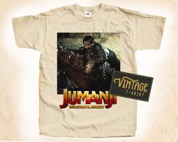 Jumanji T-Shirt Tee Natural Vintage Cotton Movie Poster Beige All Sizes S M L XL 2X 3X 4X 5X M